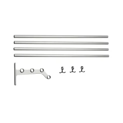 Étagère à chapeaux Nostalgi 291 à assembler, aluminium, structure en aluminium