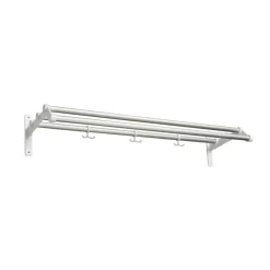 Étagère à chapeaux Nostalgi 291, aluminium, structure blanche