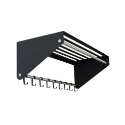 Étagère à chapeaux Sticks, gris foncé