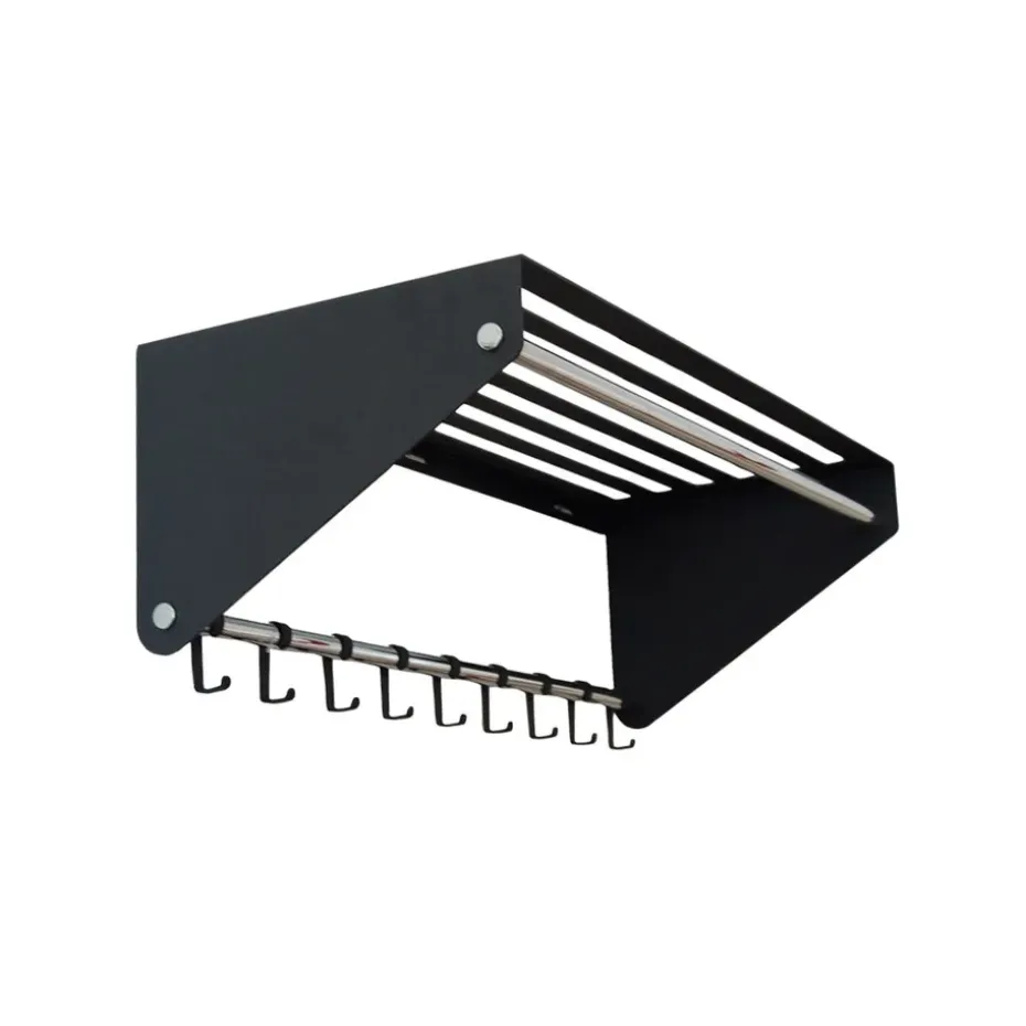 Étagère à chapeaux Sticks, gris foncé