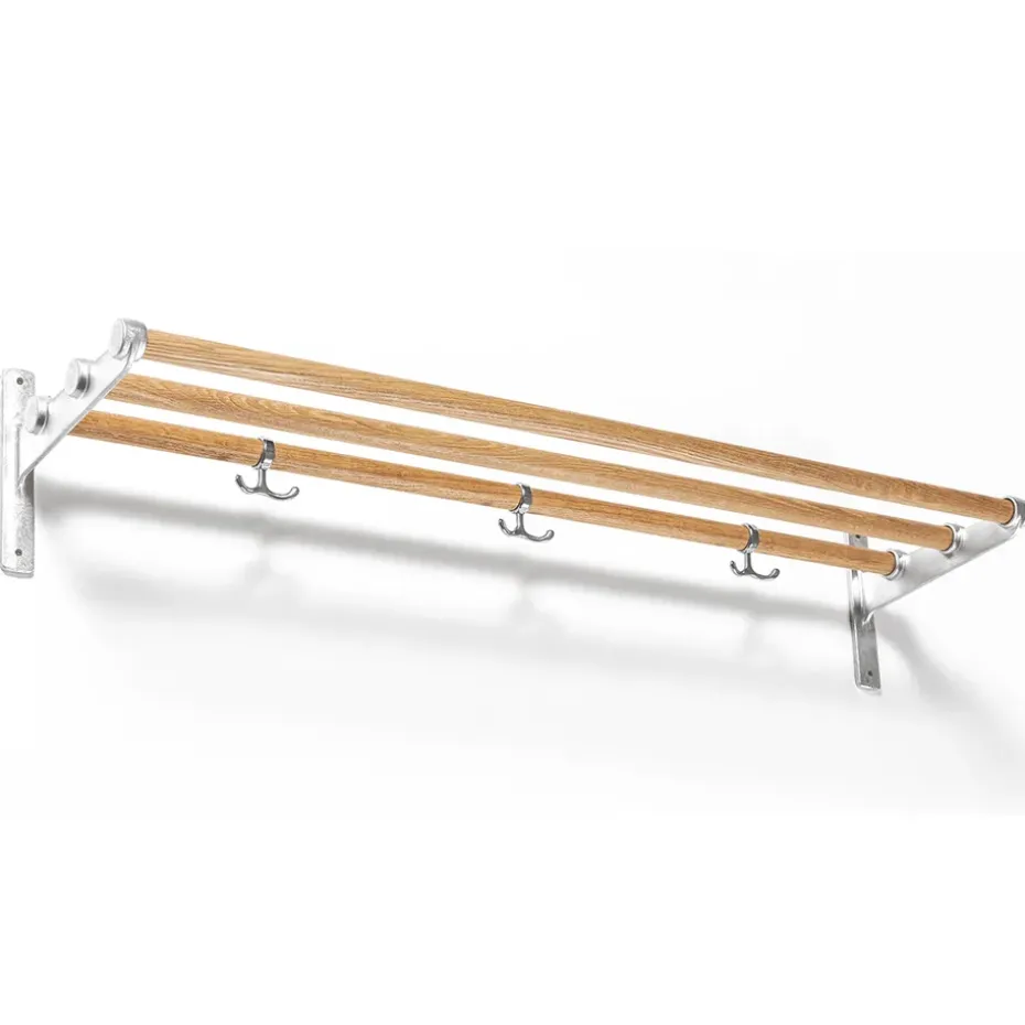 Étagère à chapeaux, étagère à chaussures Nostalgi, chêne, aluminium