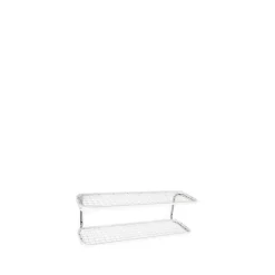 Étagère à chaussures Classic 650, blanc/chrome, 2 niveaux, 50 cm