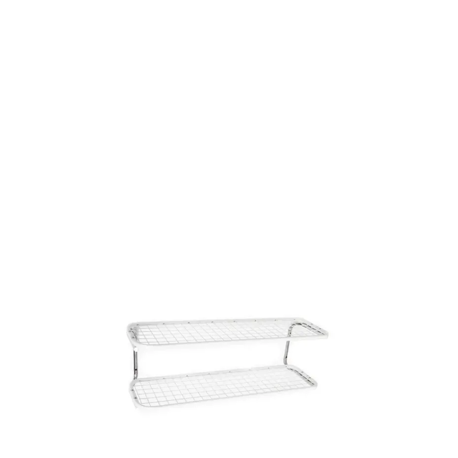 Étagère à chaussures Classic 650, blanc/chrome, 2 niveaux, 50 cm