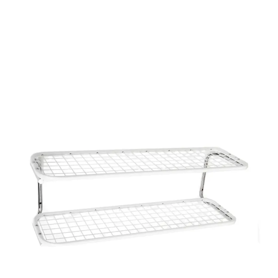 Étagère à chaussures Classic 650, blanc/chrome, 2 niveaux, 120 cmn