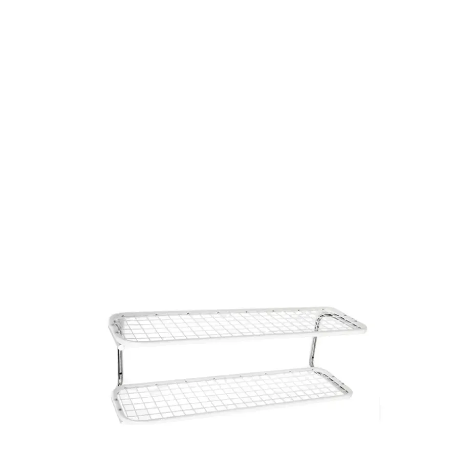 Étagère à chaussures Classic 650, blanc/chrome, 2 niveaux, 70 cm