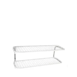 Étagère à chaussures Classic 650, blanc/chrome, 2 niveaux, 100 cmn