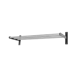 Étagère d'entrée 12, acier/noir, aluminium laqué noir