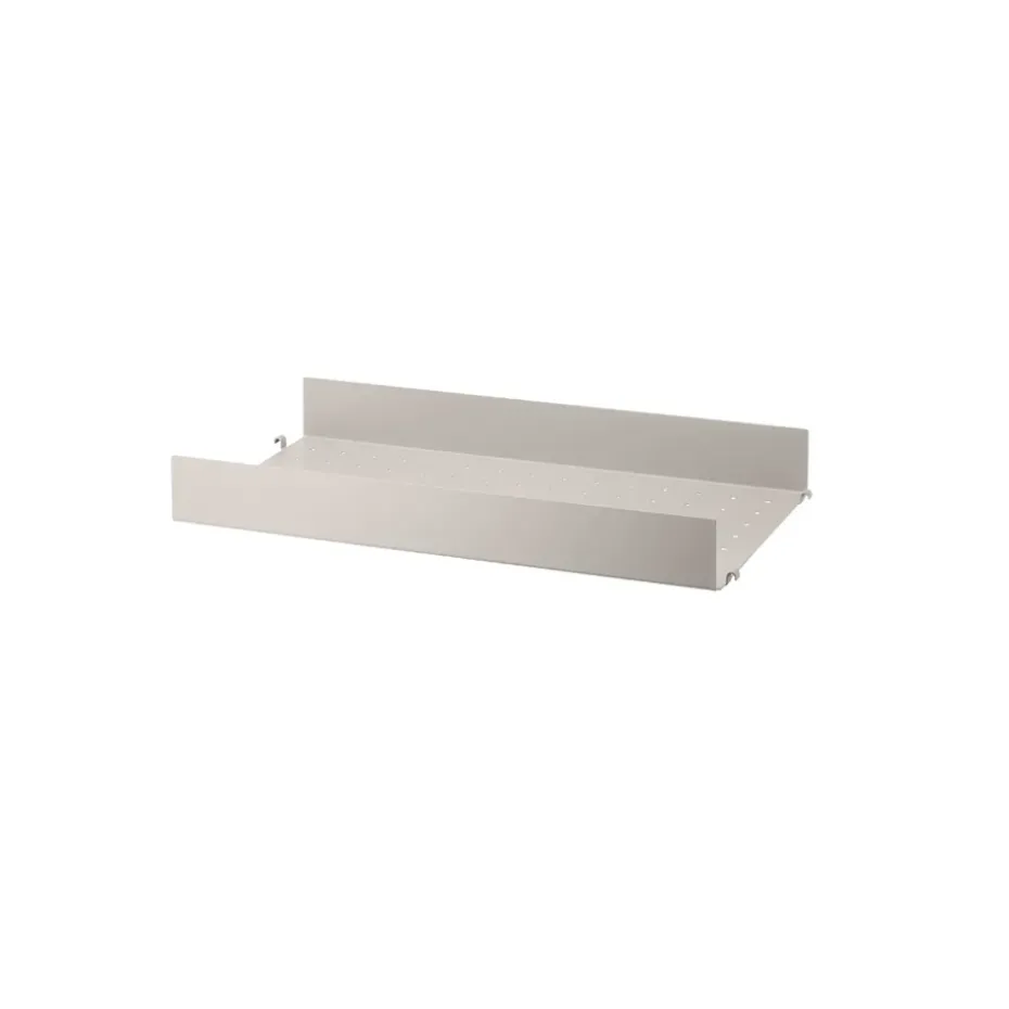 Étagère en métal String, beige, 58x30 cm , bord haut