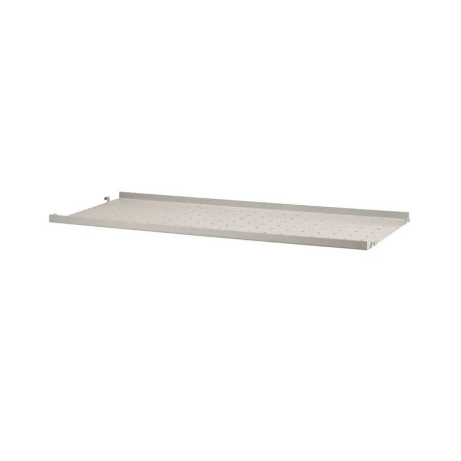 Étagère en métal String, beige, 78x30 cm, bord bas