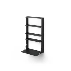 Étagère murale avec bureau Gridlock - M1-A4-0-D, Black stained Ash