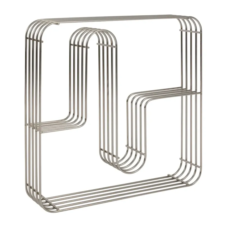 Étagère murale Curva carrée, Argent