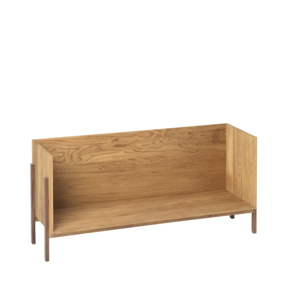 Étagère Stack, oak, single, pieds en chêne huilé foncé