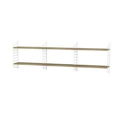 Étagère String, chêne, 58x20 cm, lot de 3