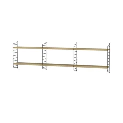 Étagère String, chêne, 58x20 cm, lot de 3