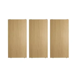 Étagère String, chêne, 58x30 cm, lot de 3