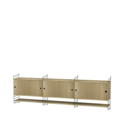 Étagère String, chêne, 78x30 cm, lot de 3