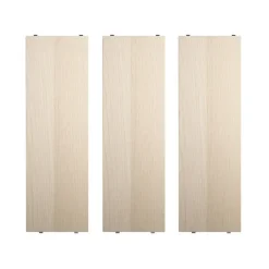 Étagère String, frêne, 58x20 cm, lot de 3