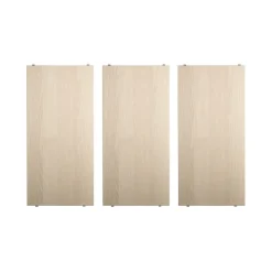 Étagère String, frêne, 58x30 cm, lot de 3
