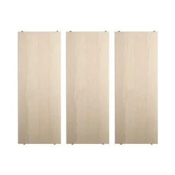 Étagère String, frêne, 78x30 cm, lot de 3