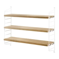 Étagère String Pocket chêne-blanc, chêne-blanc