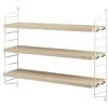 Étagère String Pocket frêne-blanc, bois-blanc
