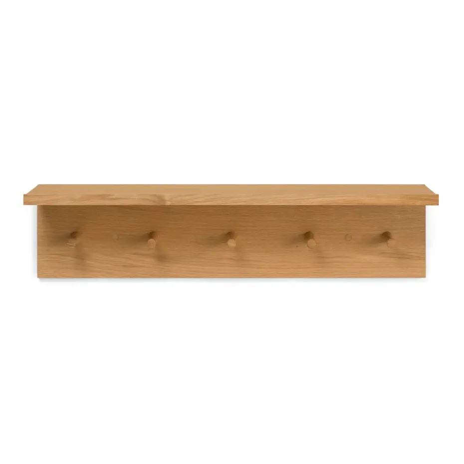 Étagère-patère à boutons Place Rack chêne, Medium
