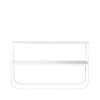 Tati Console 120 table d'appoint, blanc marbré, support blanc, 120