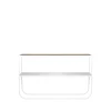 Tati Console 120 table d'appoint, pigment blanc de chêne, support blanc, 120