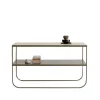 Tati Console 120 table d'appoint, calcaire jura, support nougat, 120