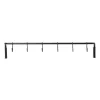 Tringle de cuisine avec 6 crochets Kitchen, Noir Laiton