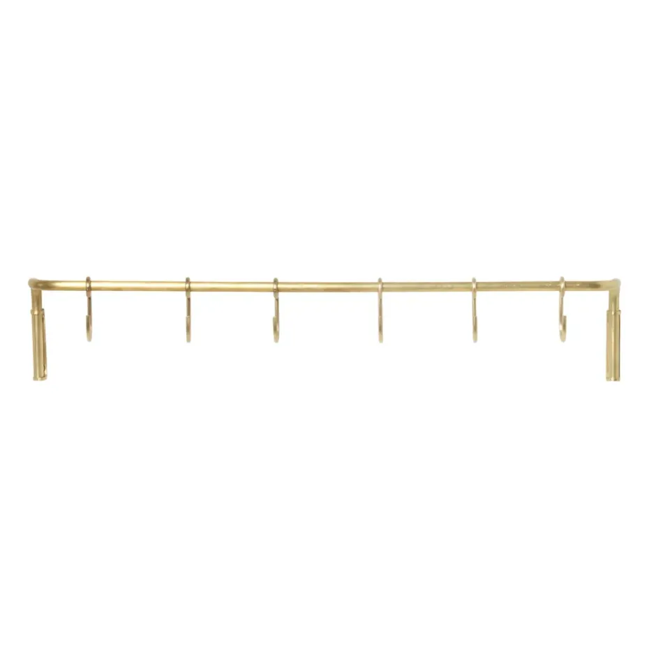 Tringle de cuisine avec 6 crochets Kitchen, Laiton