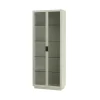 Vitrine Frame XL, light grey, poignée en cuir noir