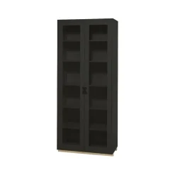 Vitrine haute Snö F, Char grey, support en bouleau, dj.30 cm