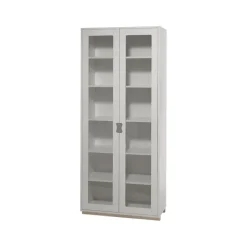 Vitrine haute Snö F, Light grey, björksockel, dj.42 cm
