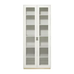 Vitrine haute Snö F, White, support en bouleau, dj.42 cm