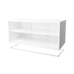 Vitrine Molto 840, blanc, cadre en métal blanc incl.