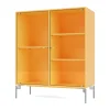 Vitrine Ripple II 69,6x82,2x30 cm, Acacia-pieds Chrome