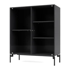 Vitrine Ripple II 69,6x82,2x30 cm, Anthracite - pieds Black
