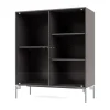 Vitrine Ripple II 69,6x82,2x30 cm, Coffee-pieds Chrome