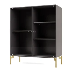 Vitrine Ripple II 69,6x82,2x30 cm, Coffee-pieds Brass
