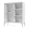 Vitrine Ripple II 69,6x82,2x30 cm, NewWhite-pieds Chrome