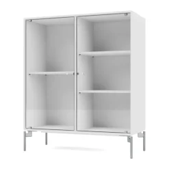 Vitrine Ripple II 69,6x82,2x30 cm, NewWhite-pieds Chrome