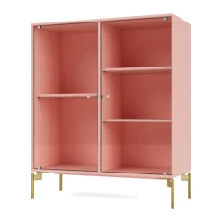 Vitrine Ripple II 69,6x82,2x30 cm, Ruby-pieds Brass