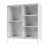 Vitrine Ripple II 69,6x82,2x30 cm, Snow-pieds Snow