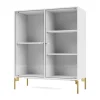 Vitrine Ripple II 69,6x82,2x30 cm, Snow-pieds Brass
