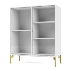 Vitrine Ripple II 69,6x82,2x30 cm, Snow-pieds Brass