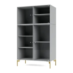 Vitrine Ripple III 69,6x117,6x38 cm, Fjord-pieds Brass