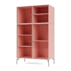 Vitrine Ripple III 69,6x117,6x38 cm, Ruby-pieds Chrome