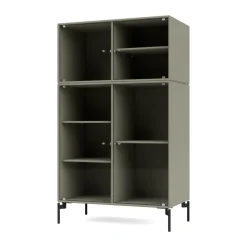 Vitrine Ripple III 69,6x117,6x38 cm, Fennel-pieds Black