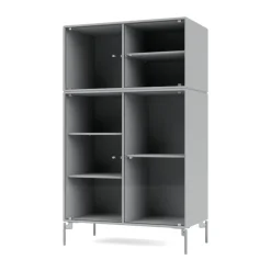 Vitrine Ripple III 69,6x117,6x38 cm, Fjord-pieds Chrome